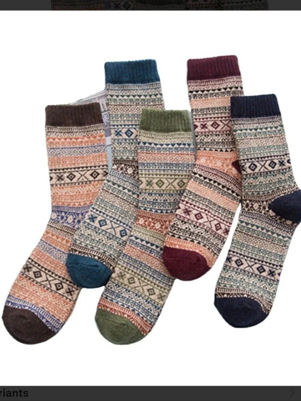 Bundle of Patterned Multicolor Crew Socks